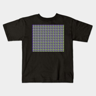 Blue and Green Geometric Pattern Kids T-Shirt